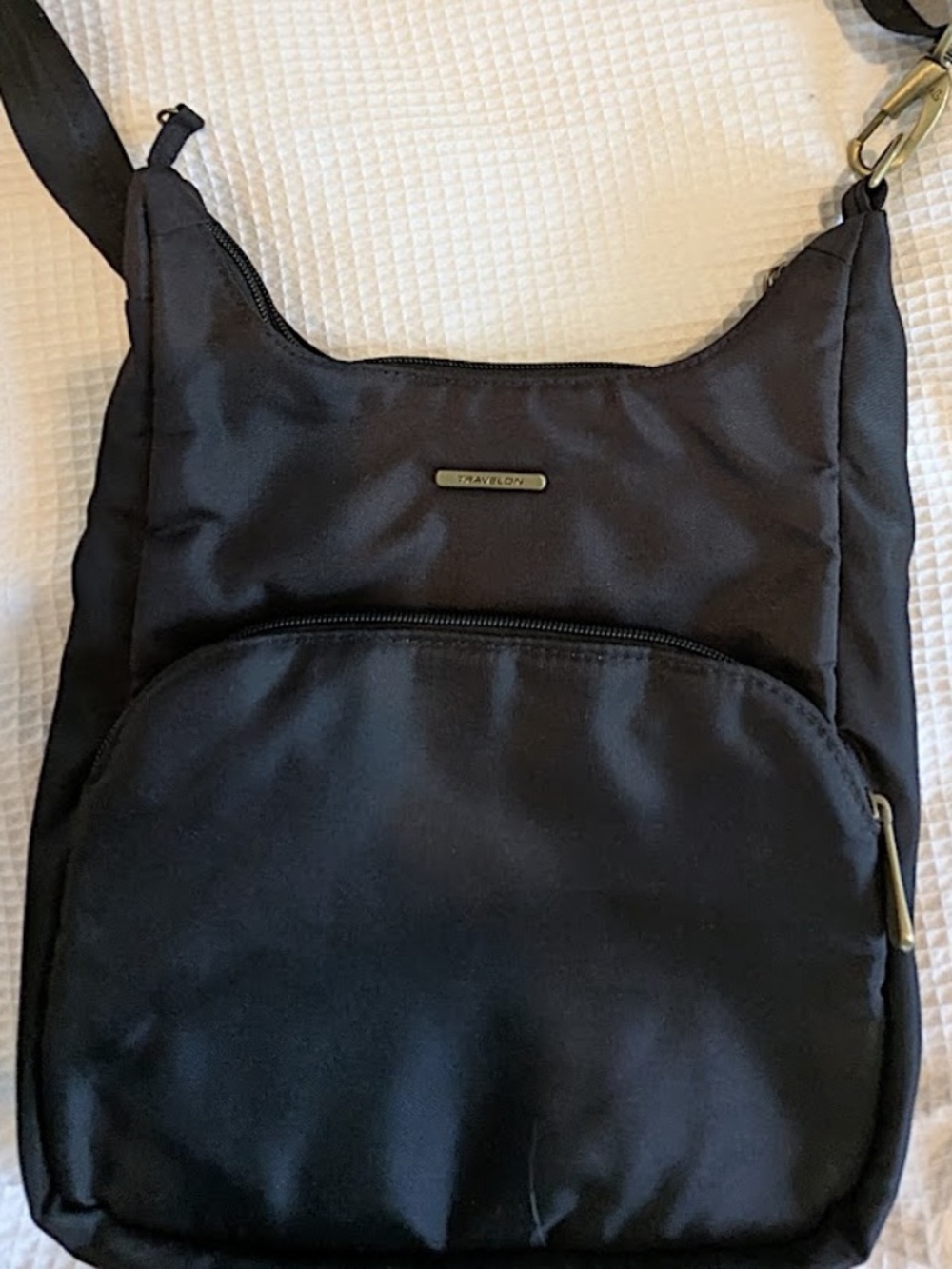 Travelon Crossbody Travel Purse With Security Features, Black